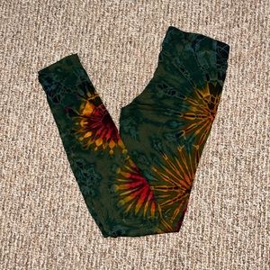 Tie dye yoga leggings